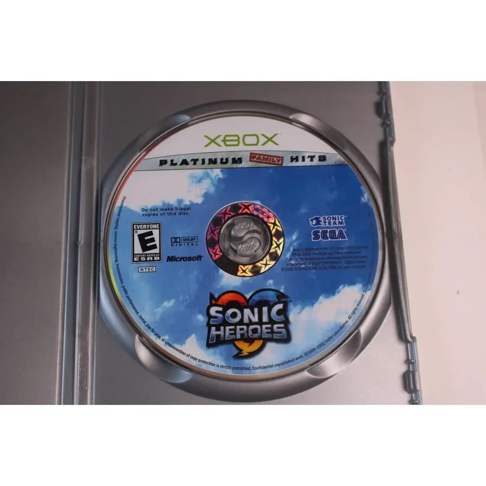 Sonic Heroes (Microsoft Xbox, 2004) Platinum Hits, Authentic, Tested/works